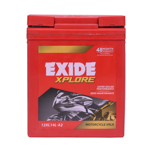 Batería Exide Moto 12V Conventional 12N14-3A. 14Ah - 130A(EN) 12V.  (135x90x165mm) - VT BATTERIES