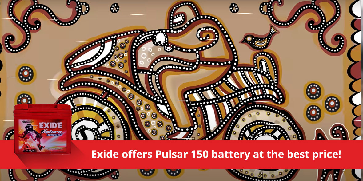 Exide offers Pulsar 150 battery at the best price!