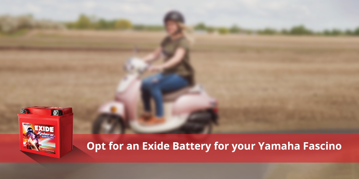 Opt for an Exide Battery for your Yamaha Fascino