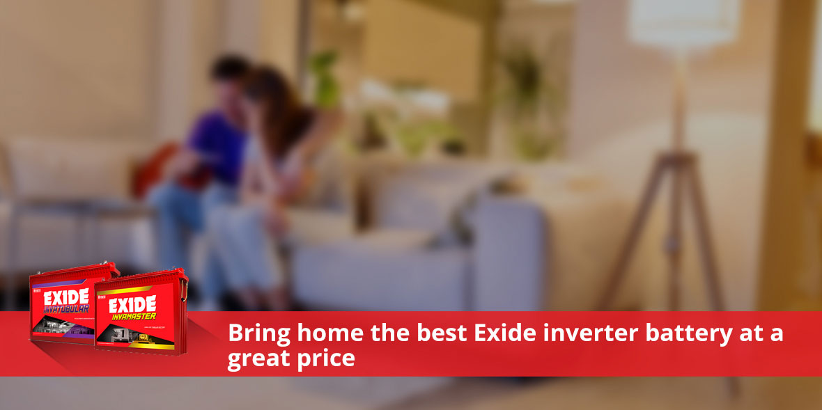 Bring home the best Exide inverter battery at a gr