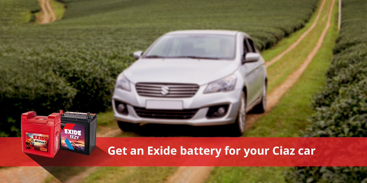 Get an Exide Battery for your Ciaz car