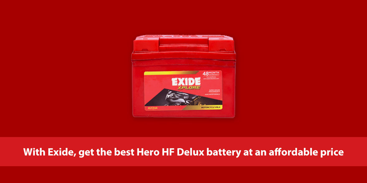With Exide, get the best Hero HF Delux battery at 