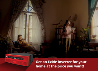 Get an Exide inverter for your home at the price y