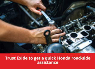 Trust Exide to get a quick Honda road-side assista