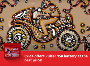 Exide offers Pulsar 150 battery at the best price!