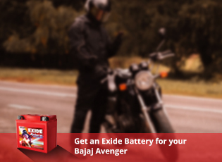 Get an Exide Battery for your Bajaj Avenger