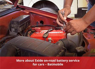 More about Exide on-road battery service for cars 