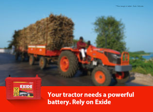 Your tractor needs a powerful battery. Rely on Exi