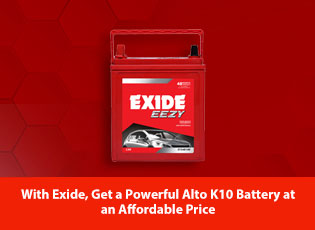 With Exide, Get a Powerful Alto K10 Battery at an 