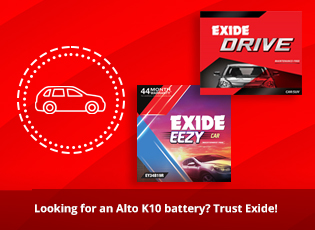 Looking for an Alto K10 battery? Trust Exide!