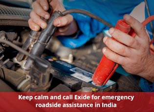 Keep calm and call Exide for emergency roadside as